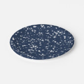 Liefde en licht | Lovely Navy Blue Bokeh Hanukkah Papieren Bordje (Gekanteld)