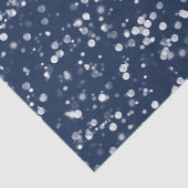 Liefde en licht | Lovely Navy Blue Bokeh Hanukkah Tissuepapier (Detail)