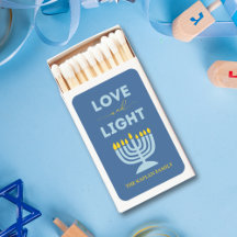 "Liefde en Licht" Menorah Gepersonaliseerde Chanoe