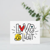 Liefde en Licht, met de hand geschreven Briefkaart (Staand voorkant)