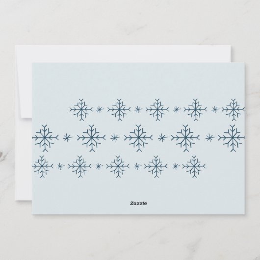Liefde en licht | Modern Snowflakes Hanukkah Feestdagenkaart (Achterkant)