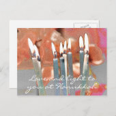 Liefde en licht op Hanukkah Abstract Feestdagenkaart (Voorkant / Achterkant)