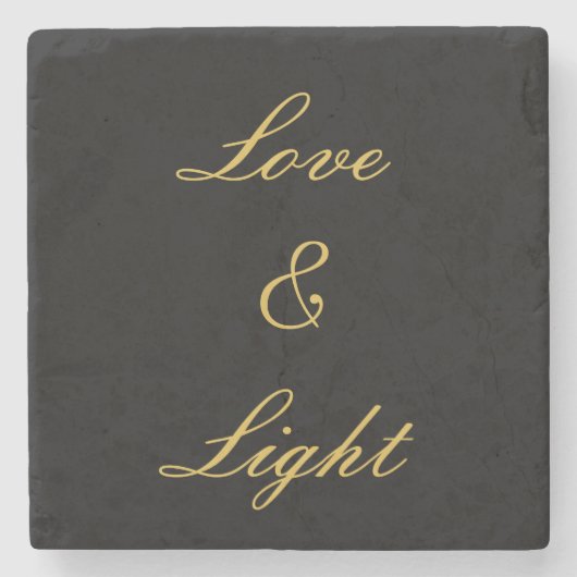 Liefde en licht stenen onderzetter (Voorkant)