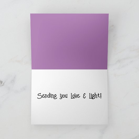 Liefde en Licht Vouwkaart Met Groet Kaart (Binnen)