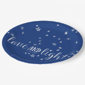 Liefde en lichte feestdagen — Borden Papieren Bordje (Gekanteld)