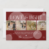 Liefde en lichte foto's kerstfeestdag Kaart met co (Voorkant)