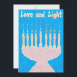 Liefde- en lichte hanukkah-feestkaart feestdagenkaart<br><div class="desc">Verstuur Liefde en Licht naar al je joodse vrienden en familieleden dit Hanoekaseizoen.</div>