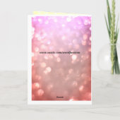 Liefde en lichte kerst feestdagen kaart (Achterkant)