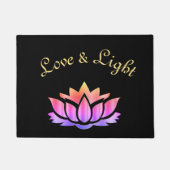 Liefde en lichte Lotus Flower-ontwerp Deurmat (Voorkant)