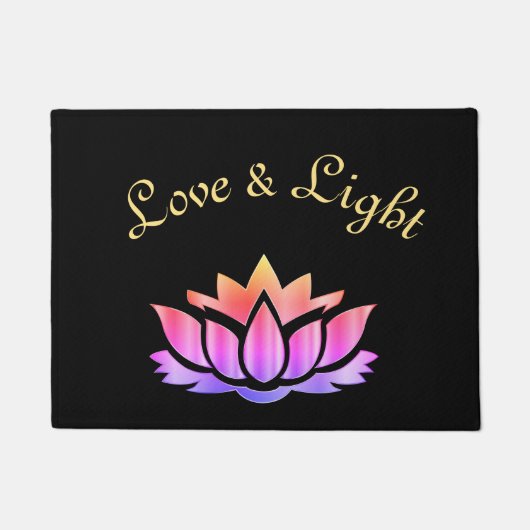 Liefde en lichte Lotus Flower-ontwerp Deurmat (Voorkant)