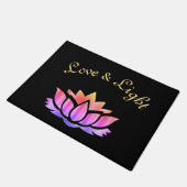 Liefde en lichte Lotus Flower-ontwerp Deurmat (Schuin)