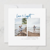 Liefde en lichte Moderne Minimalistische Foto Hanu Feestdagenkaart (Voorkant)