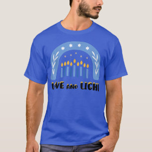 Liefde en Lichte regenboog Hanukkah Joodse Chanoka T-shirt