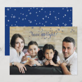 Liefde en lichte sterren Vakdag Fotokaart Feestdagenkaart (Voorkant / Achterkant)