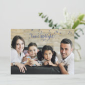 Liefde en lichte sterren Vakdag Fotokaart Feestdagenkaart (Staand voorkant)