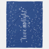 Liefde en lichte sterren Vakkelwand Fleece Deken (Voorkant)