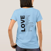 Liefde en liefde gevierd t-shirt (Achterkant)