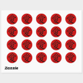 Liefde en liefde ronde sticker (Vel)