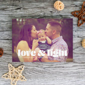 Liefde en Light Single Photo Hanukkah Kaart
