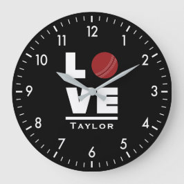 Liefde en live cricket Sports Fan Grote Klok