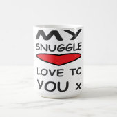 LIEFDE EN LOGO BOODSCHAP MET ABSTACT FLOWER KOFFIEMOK (Center)