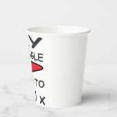 LIEFDE EN LOGO BOODSCHAP MET ABSTACT FLOWER PAPIEREN BEKERS (Links)