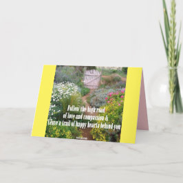 Liefde en Mededogen Citaat Bloem Tuin Kaart