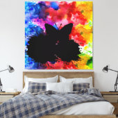 Liefde en menselijkheid zullen de moderne kunst ni canvas afdruk (Insitu (Slaapkamer))