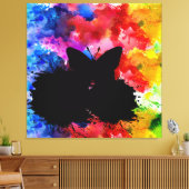 Liefde en menselijkheid zullen de moderne kunst ni canvas afdruk (Insitu (Woonkamer))