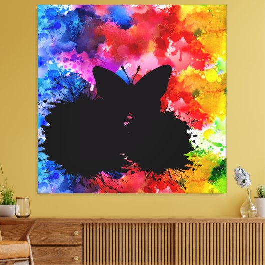 Liefde en menselijkheid zullen de moderne kunst ni canvas afdruk (Insitu (Woonkamer))