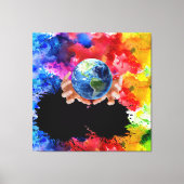 Liefde en menselijkheid zullen de moderne kunst ni canvas afdruk (Voorkant)