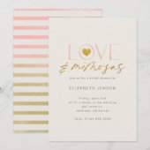 Liefde en Mimosas Kaart (Voorkant / Achterkant)