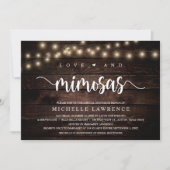 Liefde en Mimosas, Rustic Vrijgezellenfeest Celebr Kaart (Voorkant)