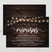 Liefde en Mimosas, Rustic Vrijgezellenfeest Celebr Kaart (Voorkant / Achterkant)