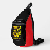 Liefde en moed in brandbestrijding sling bag (Rechterhoek)