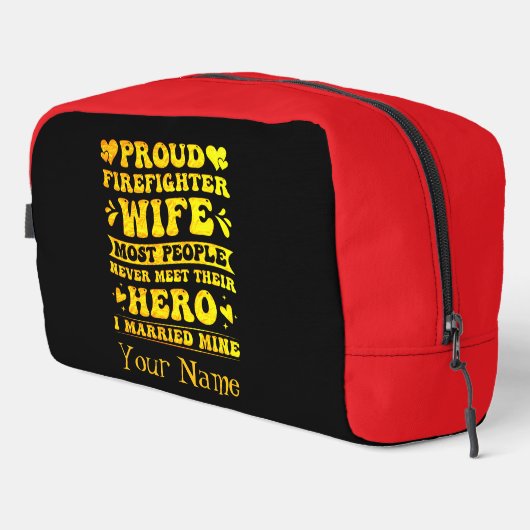 Liefde en moed in brandbestrijding toilettasje (Rechterhoek)