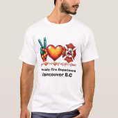 Liefde en moed voor de brandweer t-shirt (Voorkant)