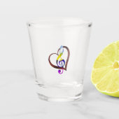 Liefde en muziek shot glas (Voorkant)