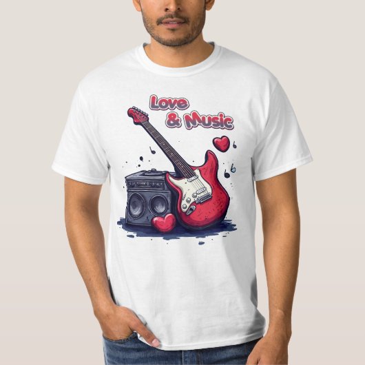 Liefde en Muziek T-shirt (Voorkant)