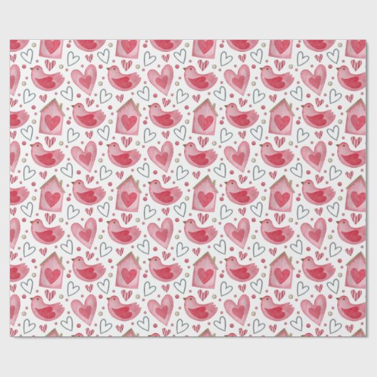 Liefde en natuur cadeaupapier (Vlak)