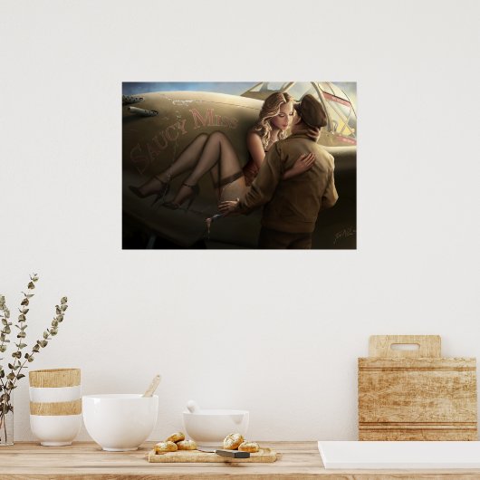 Liefde en oorlog poster (Keuken)