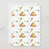 Liefde en Pasta Waterverf Italiaans Vrijgezellenfe Kaart (Achterkant)