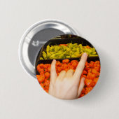 liefde en pepers ronde button 5,7 cm (Voorkant /achterkant)