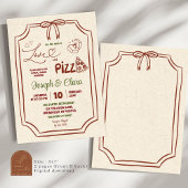 Liefde en Pizza Coquette Italiaanse paar douche Kaart