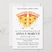 Liefde en Pizza Leuke repetitie Uitnodigingen voor (Voorkant)