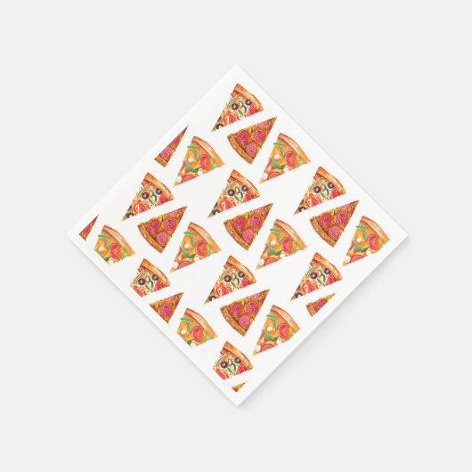 Liefde en pizza repetitie diner bruiloft servet (Hoek)