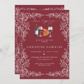 Liefde en Pizza | Wijn Vrijgezellenfeest Kaart (Voorkant / Achterkant)