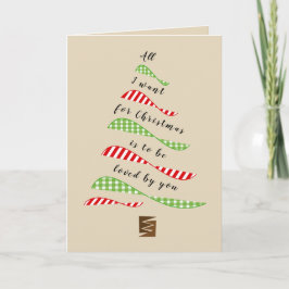 Liefde en plezier Alles wat ik wil voor de kerstgr Feestdagen Kaart