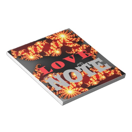 Liefde en pure liefde stralen van de univerNotepad Notitieblok (Schuin)