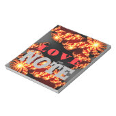 Liefde en pure liefde stralen van de univerNotepad Notitieblok (Linkerzijde)